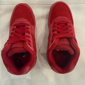 Nike Kids Air Max Goadome Red Suede High-Top Sneakers - Youth 11C - New w/o Box